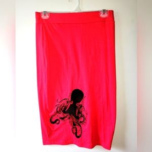 NWOT From Australia Red Pencil skirt